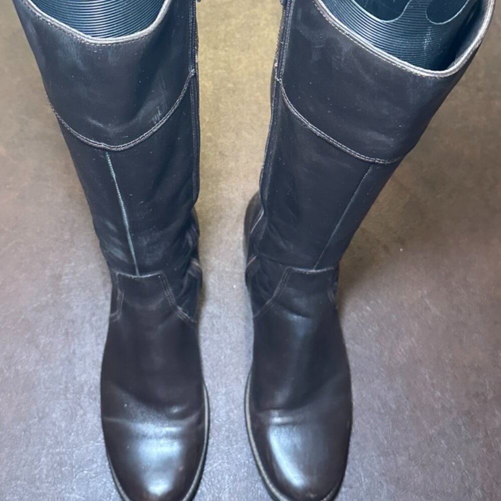 La Canadienne Tall Chocolate Brown Leather Waterproof Boots 10 - Picture 2 of 8